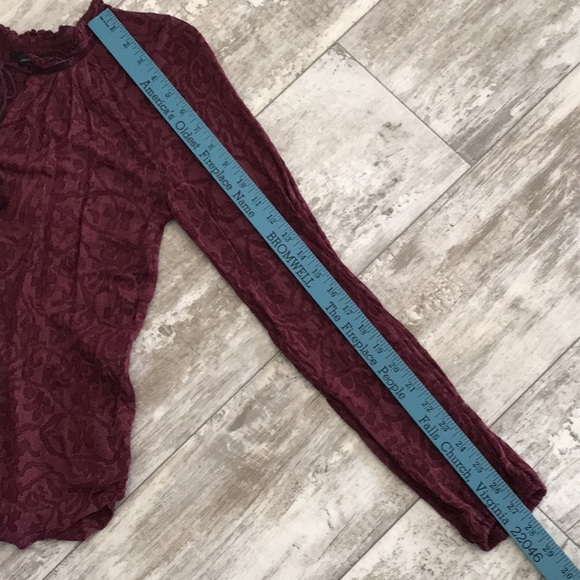 Lucky Brand semi sheer long sleeve blouse size small - Picture 11 of 15